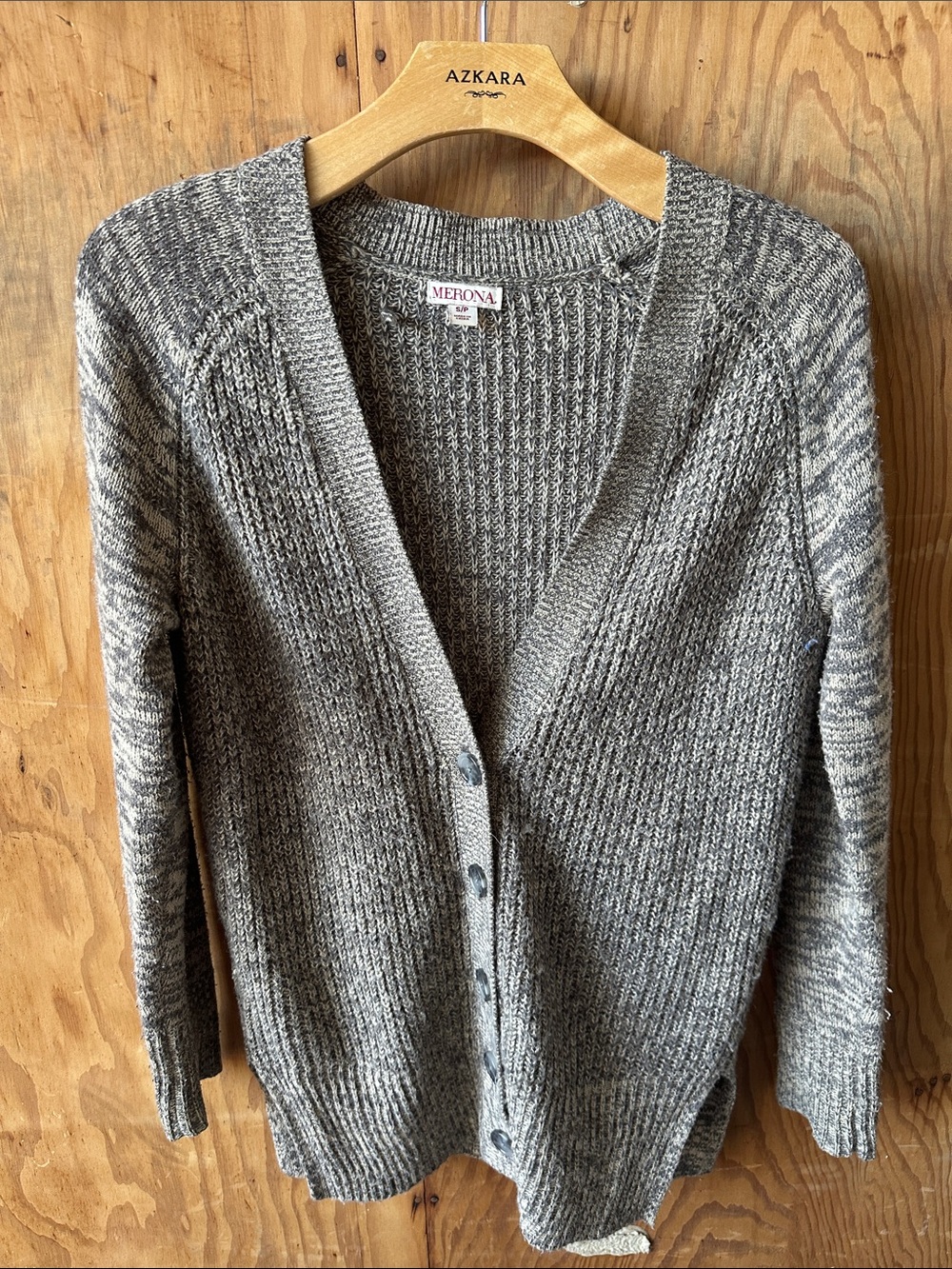 Merona Gray Marled Knit Button-Up Women's Cardigan